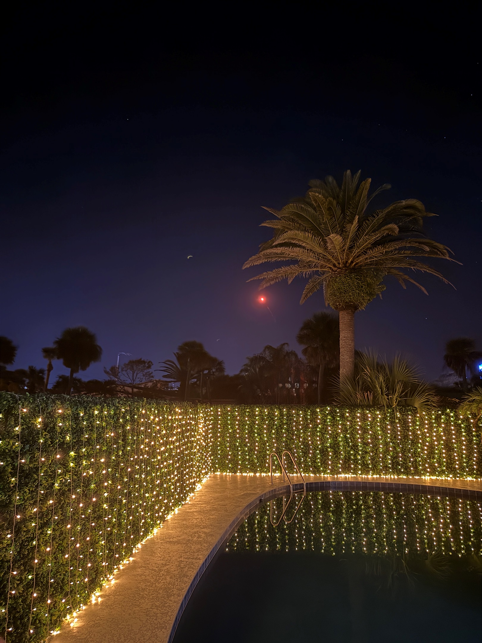 Watch rocket launches from the pool