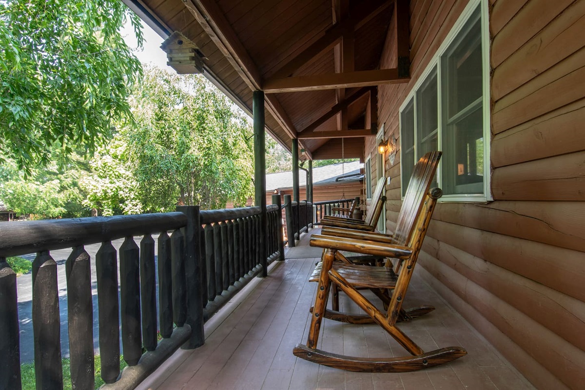 Settle back on a rocking chair or the swing on the front porch.