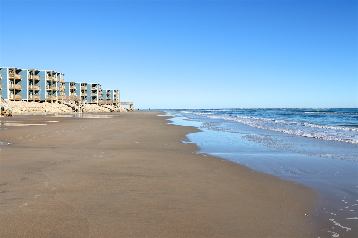 The beach at low tide