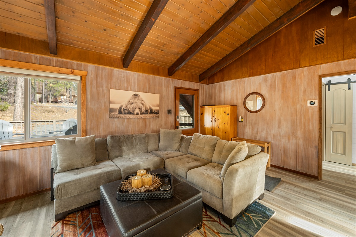 Walk in and let those worries fall away. The living space is large and cozy, at the same time. It's ok... you have no where to be and can stay here all day.