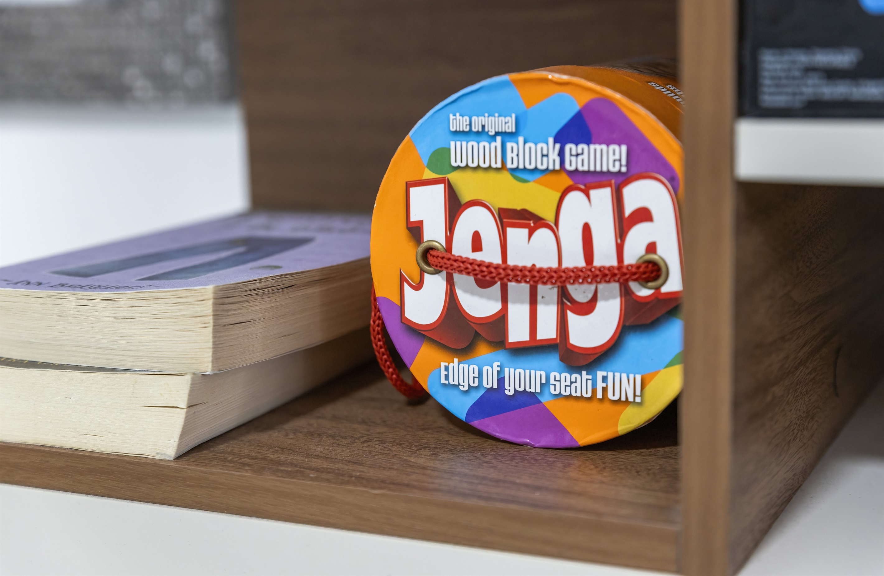 Pull Jenga from the shelf for spontaneous fun and easy laughs after a full day out.