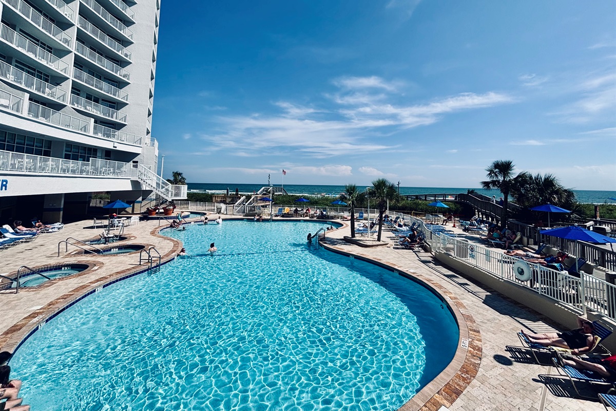 Pools are heated seasonally. Indoor pools for the winter. 