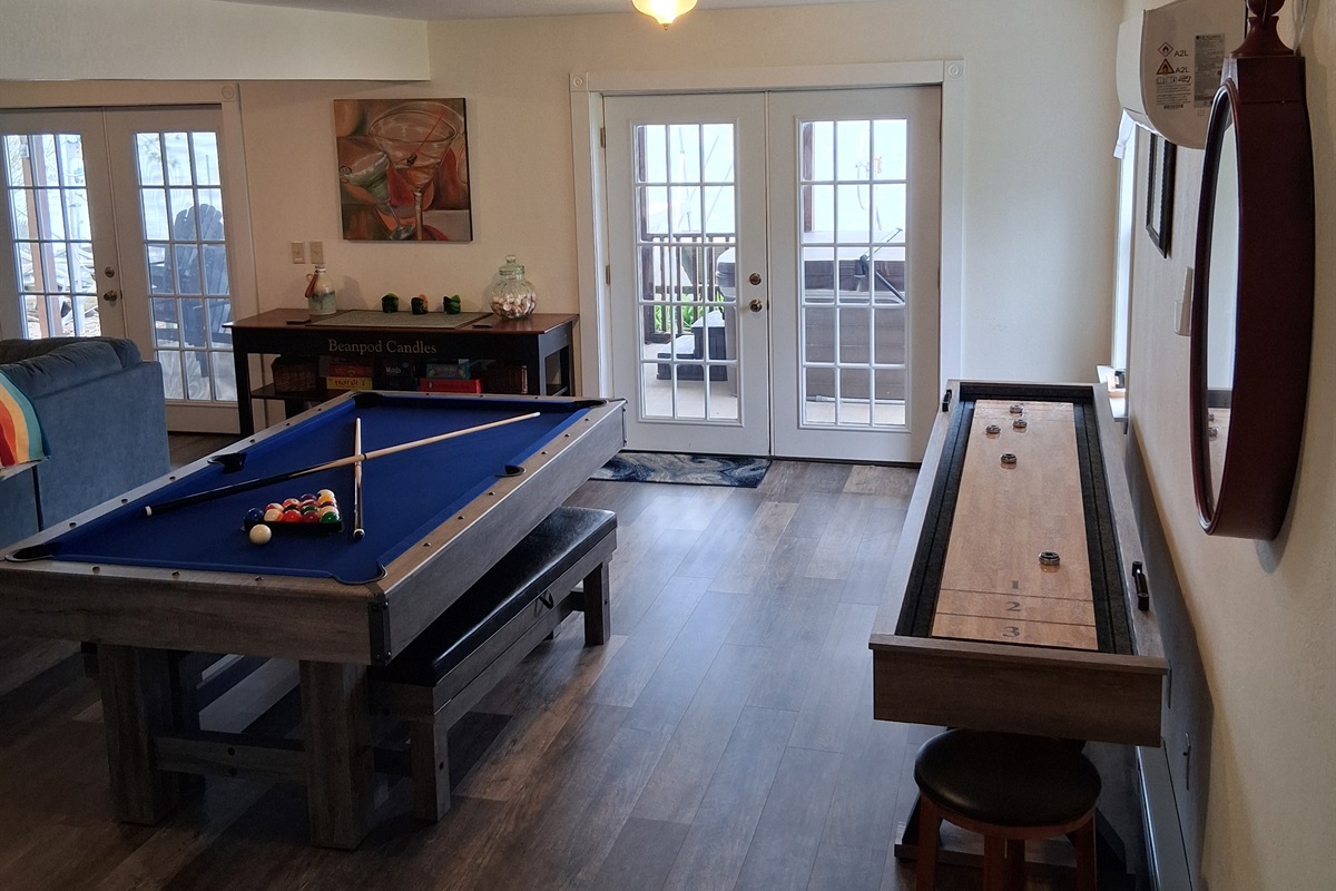 Cozy lower level game room.
