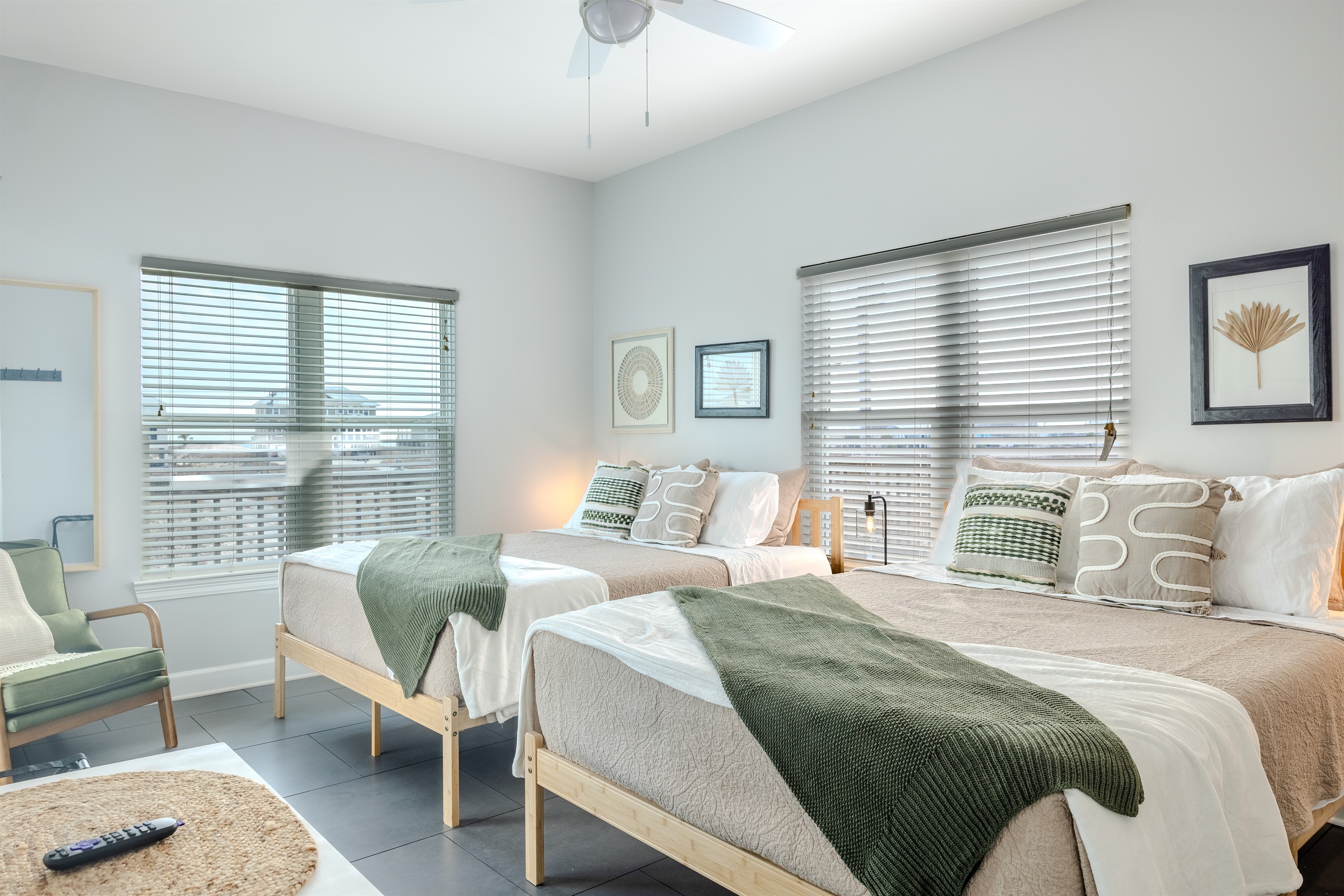 Main Floor Double Queen Room. Incredible Gulf views and private deck.