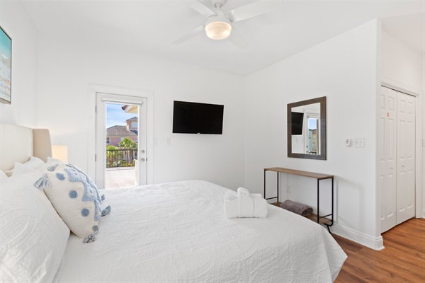 3rd King Bedroom with access to a private balcony!