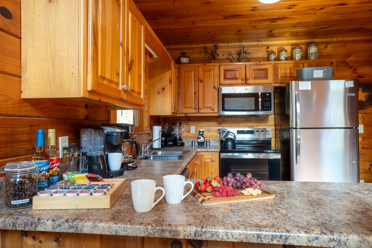 If you prefer to start your morning with a cup of coffee, our signature coffee bar will not disappoint. We even provide tea.