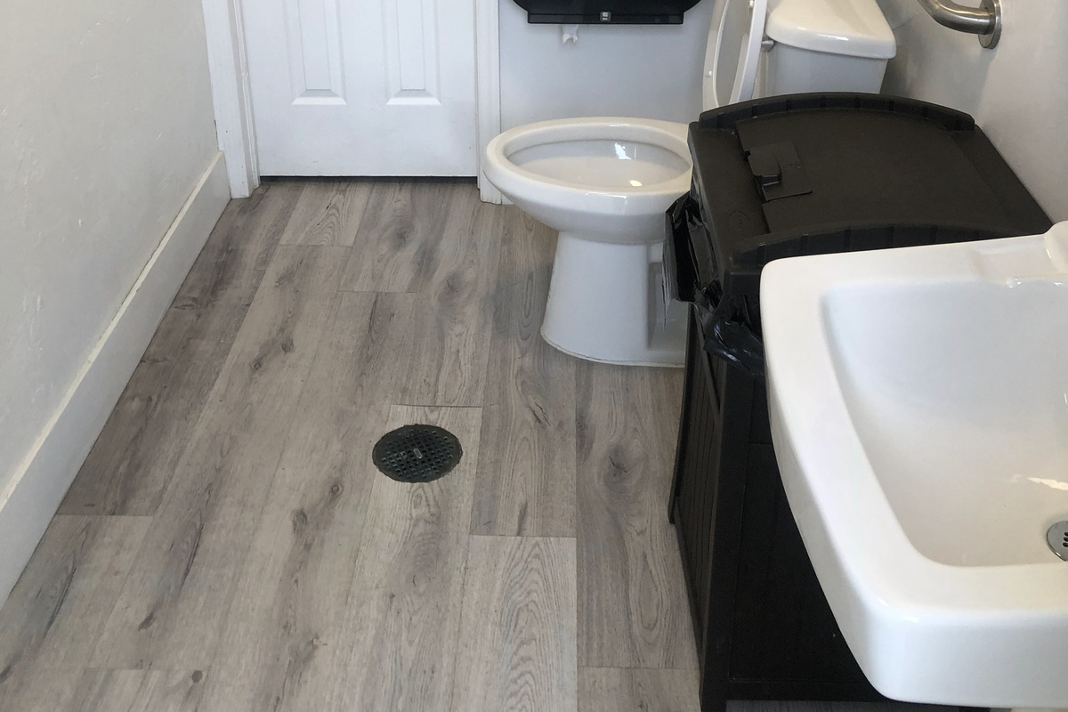 Private pool bathroom