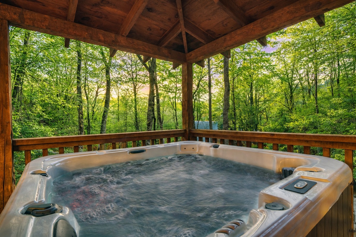 Relax in the hot tub
