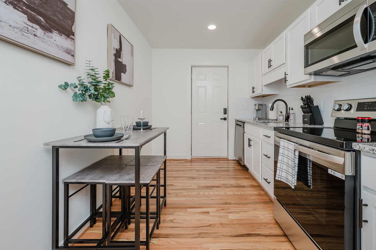 Find everything you need to cook up your favorite meals in these fully stocked kitchens!