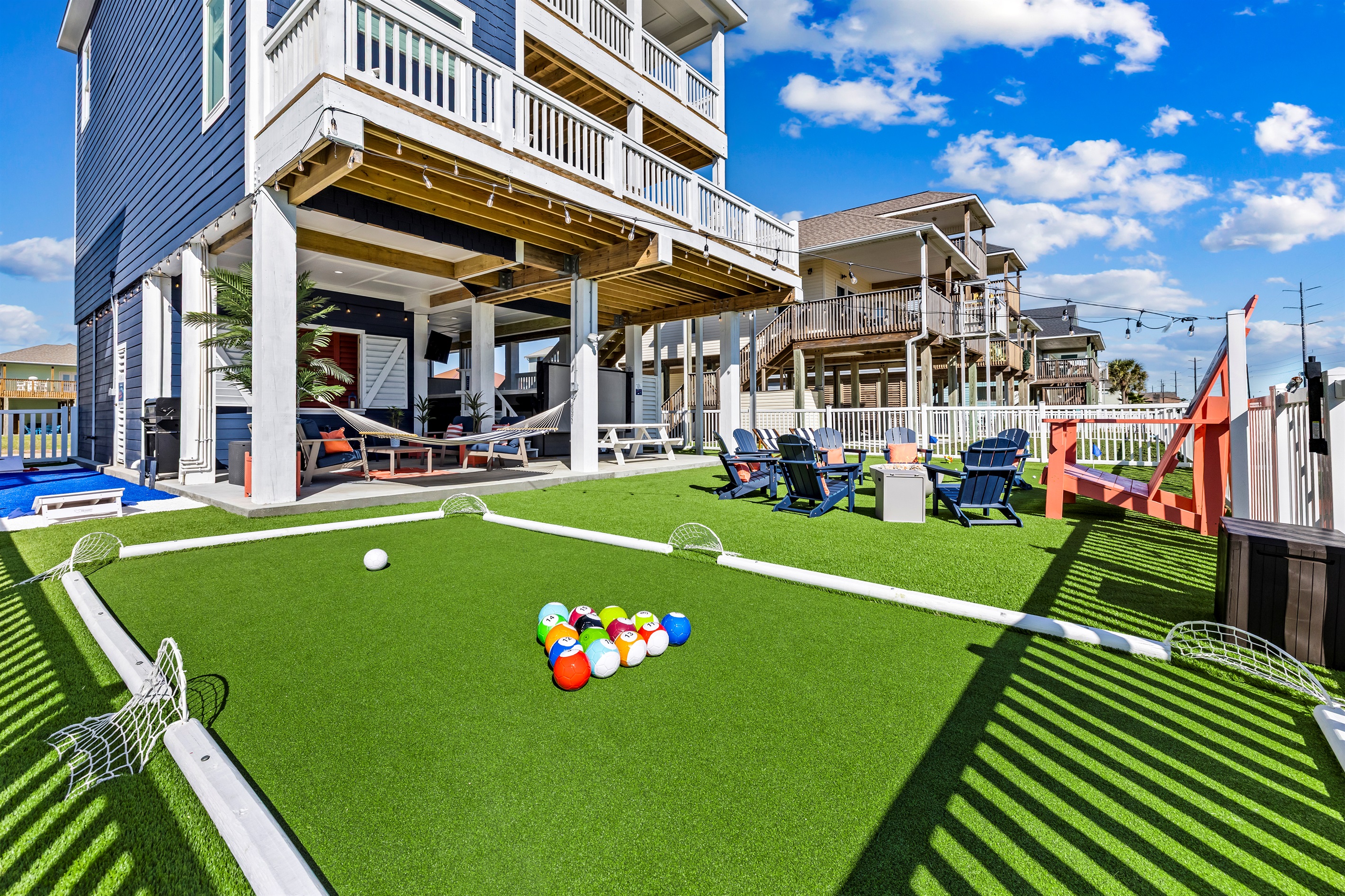 Play billiards with your feet! You will love our Foot Pool court!