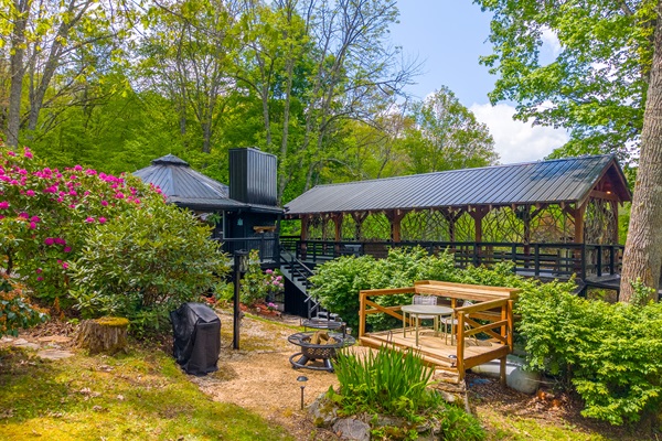 Grill Out in our Gas Grill or Right Over The Open Fire!
