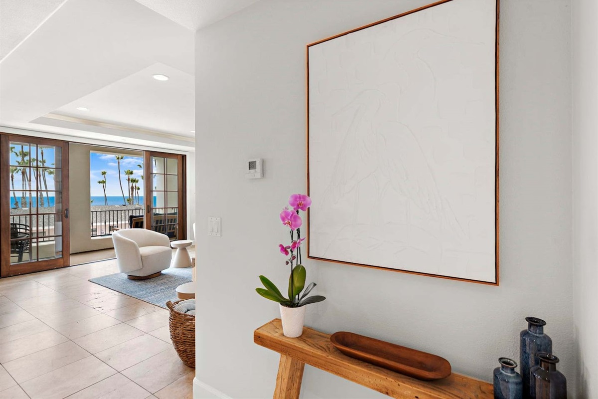 Hallway between living room and bedrooms