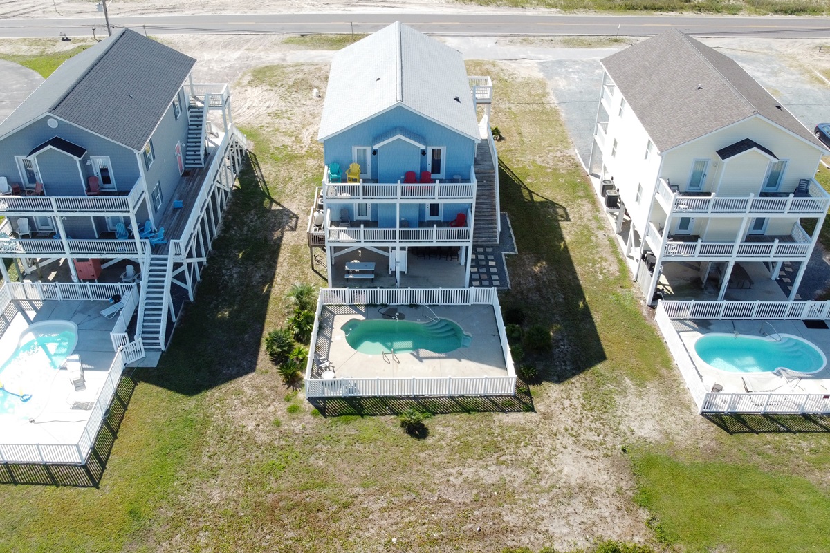 Blue Dolphin SeaView's back, photographed from the drone