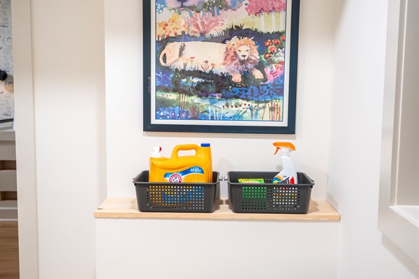Lower level laundry area, fully equipped with all the basics. 