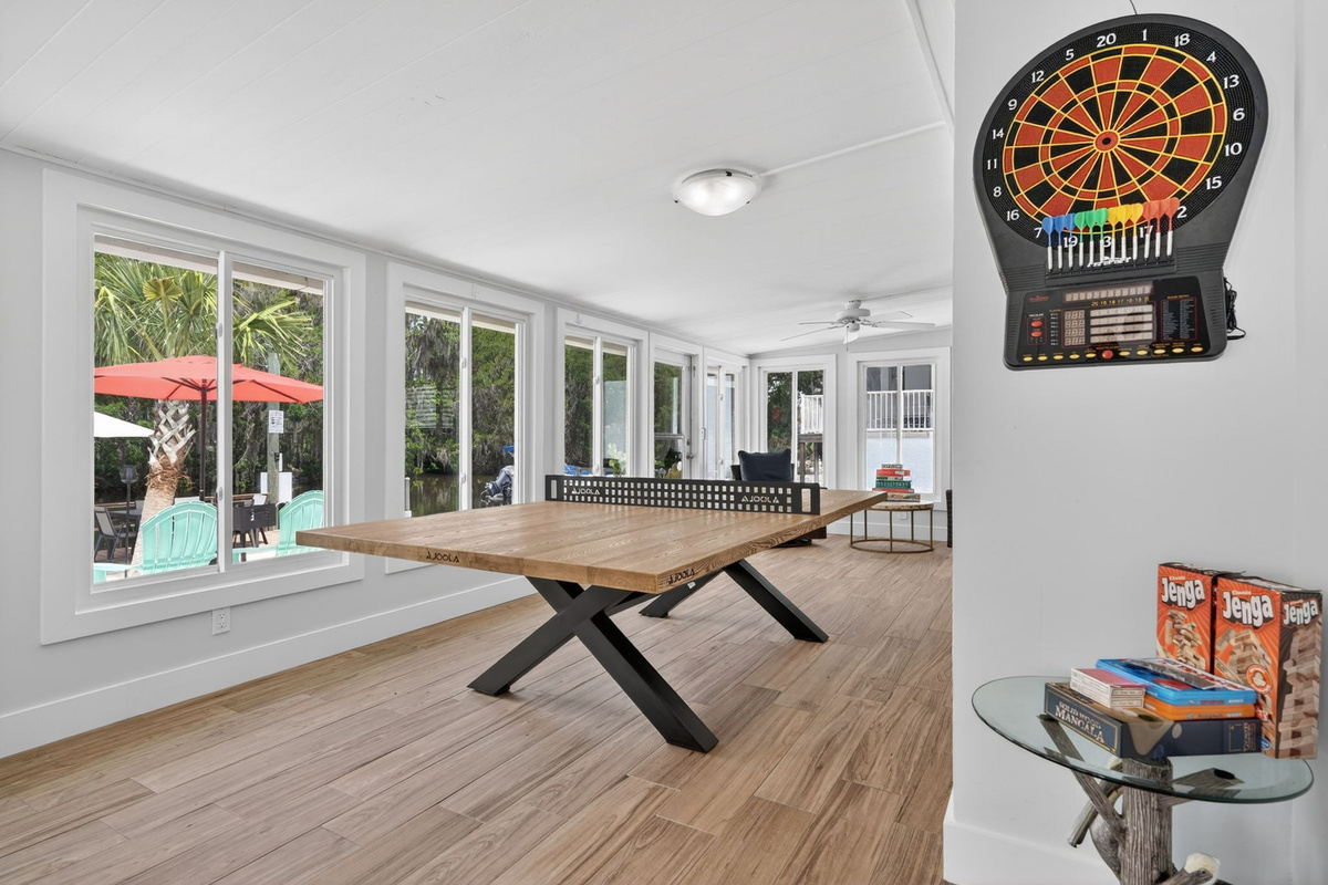 Game room with pool table