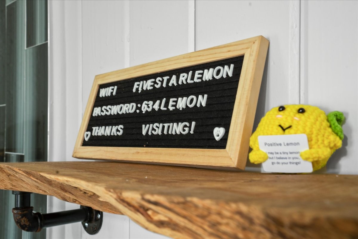 Positive lemon makes the day better. So does fast wifi