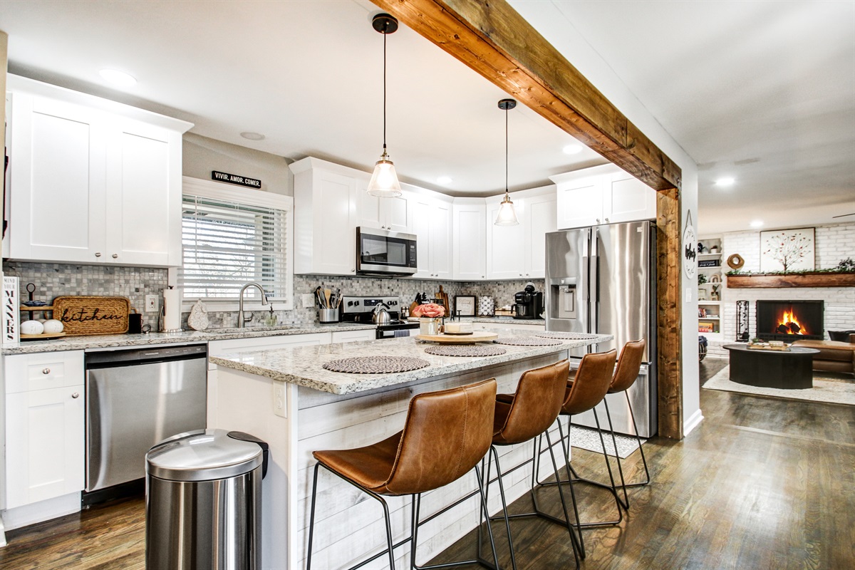 Additional Seating at the Spacious Kitchen Island