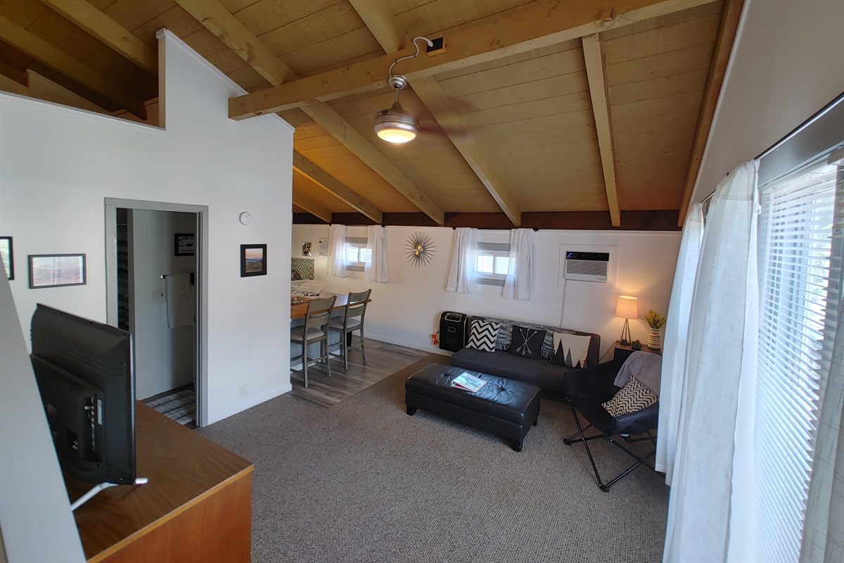 Bright Living Space with High open ceilings