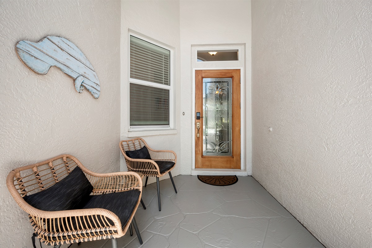 Cozy front nook—perfect for coffee mornings or quiet evenings with a book