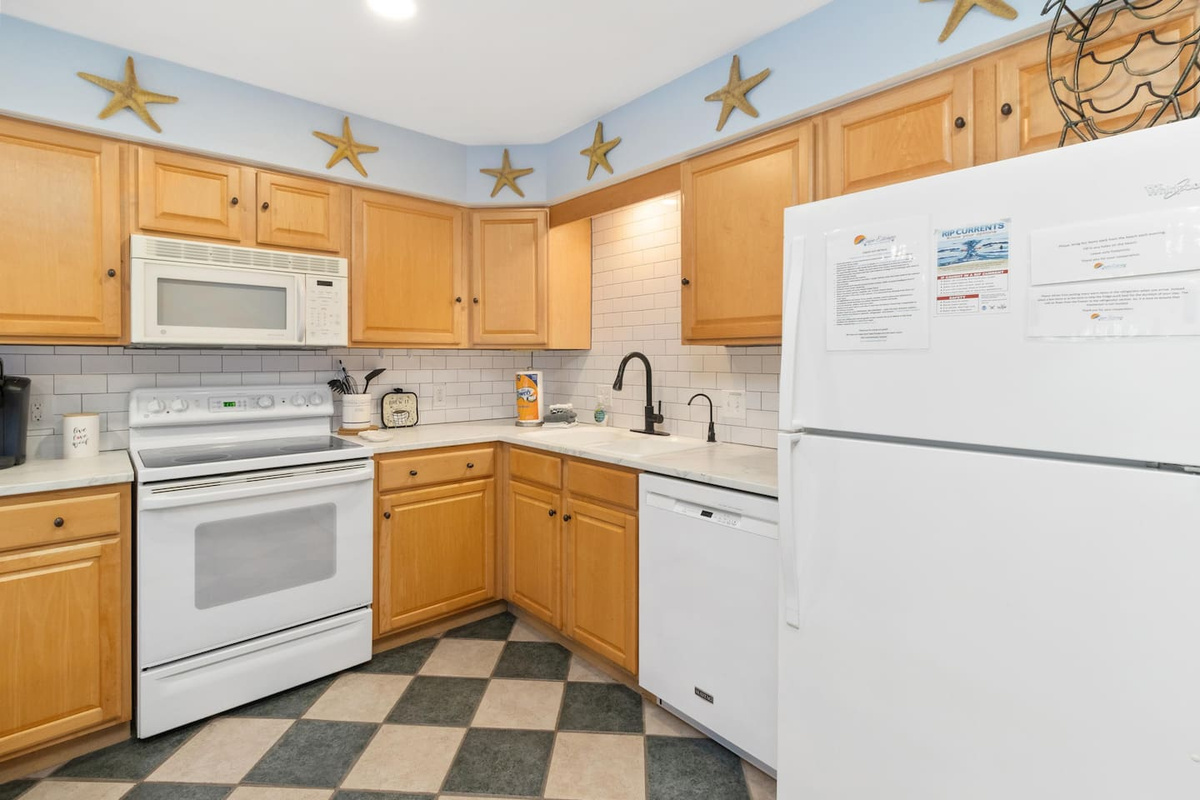 Cook a full meal or keep it simple &mdash; your kitchen is well-equipped with appliances, cookware, and everything you need packed in.