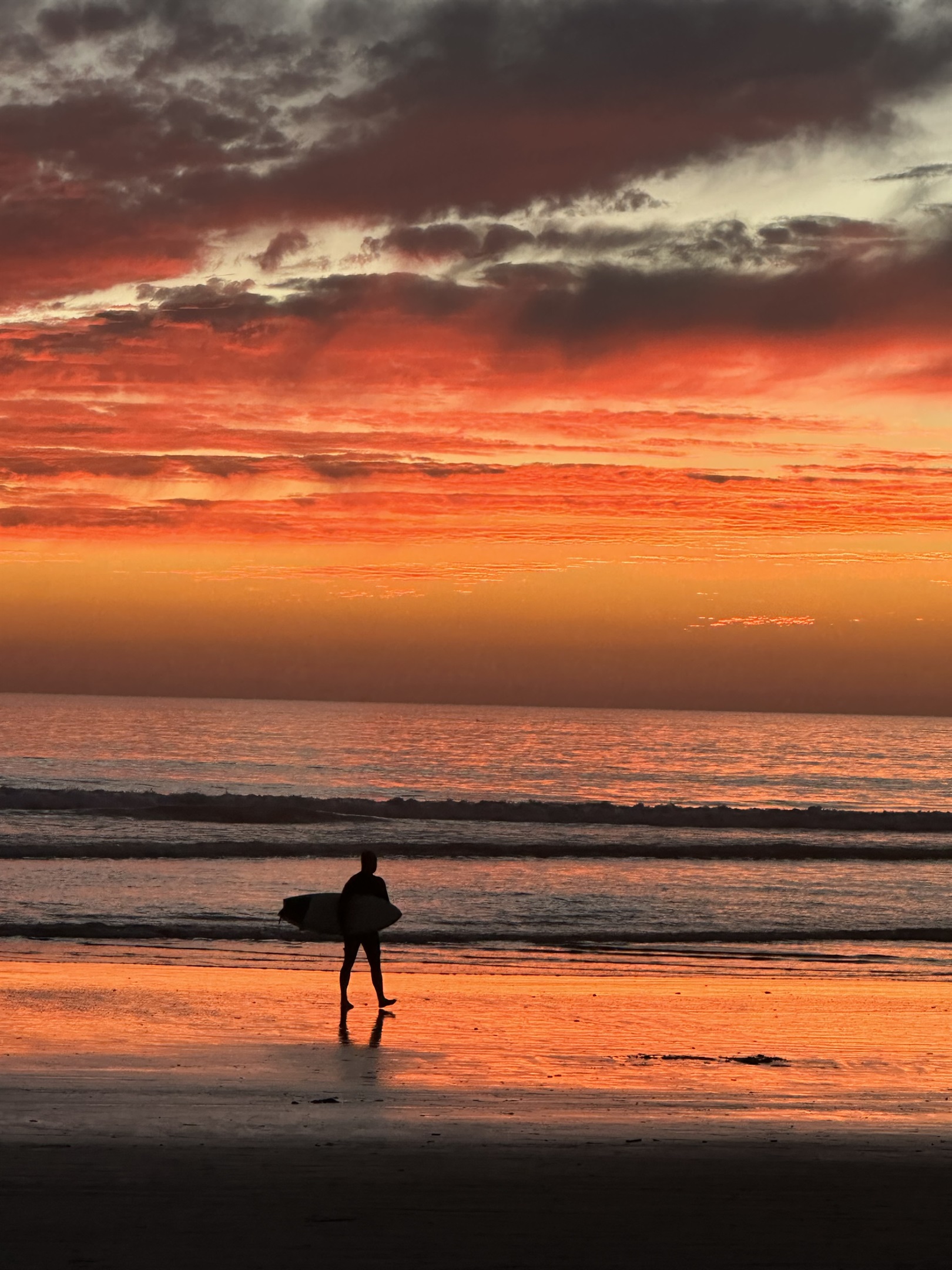Sunset at the beach beside North Coast Village