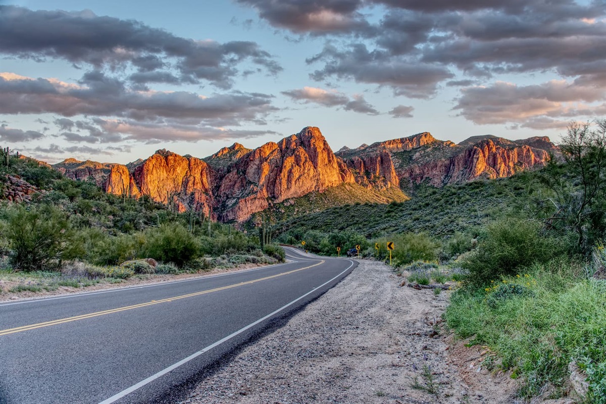 Drive through the Superstition Mountains just minutes away to see some of the best desert the entire SouthWest has to offer.