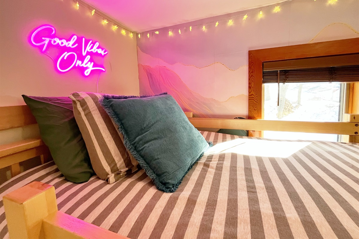 Kids Bunk Room + Full Size Bean Bag Chair