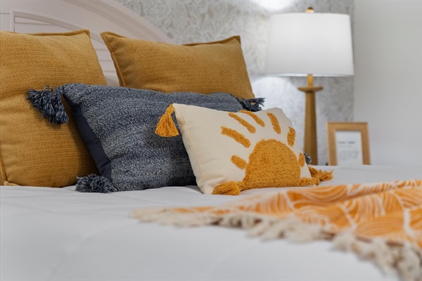 Plush bedding for a deep sleep after beach days