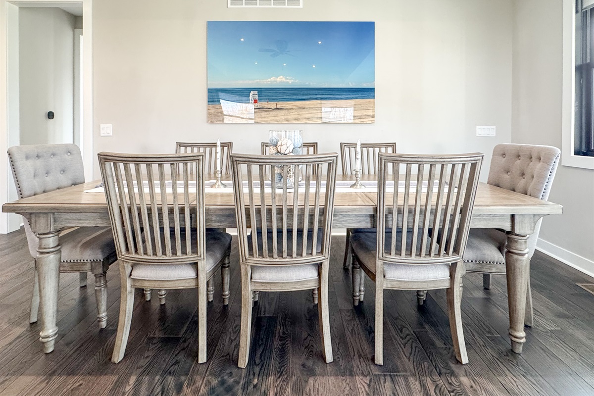 Comfortable dining chairs.