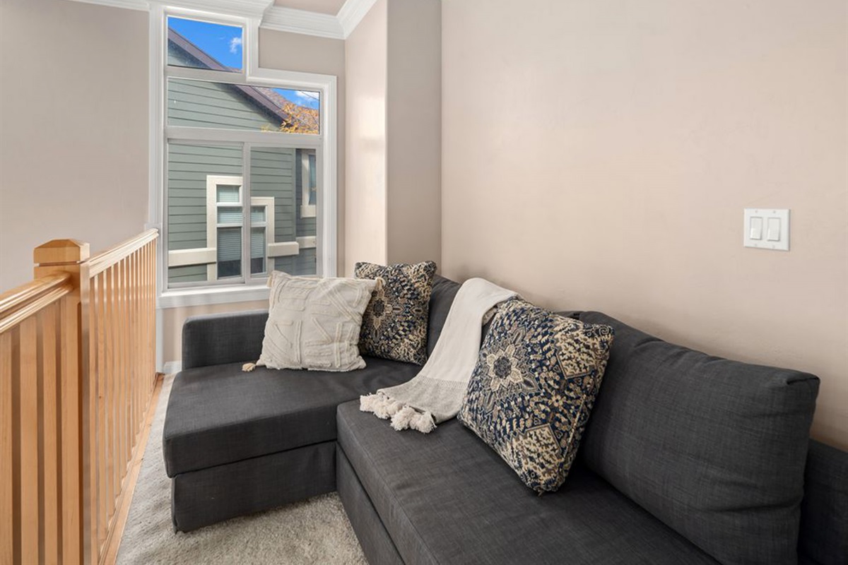 Cozy loft seating area—perfect for reading, relaxing, or quiet moments.