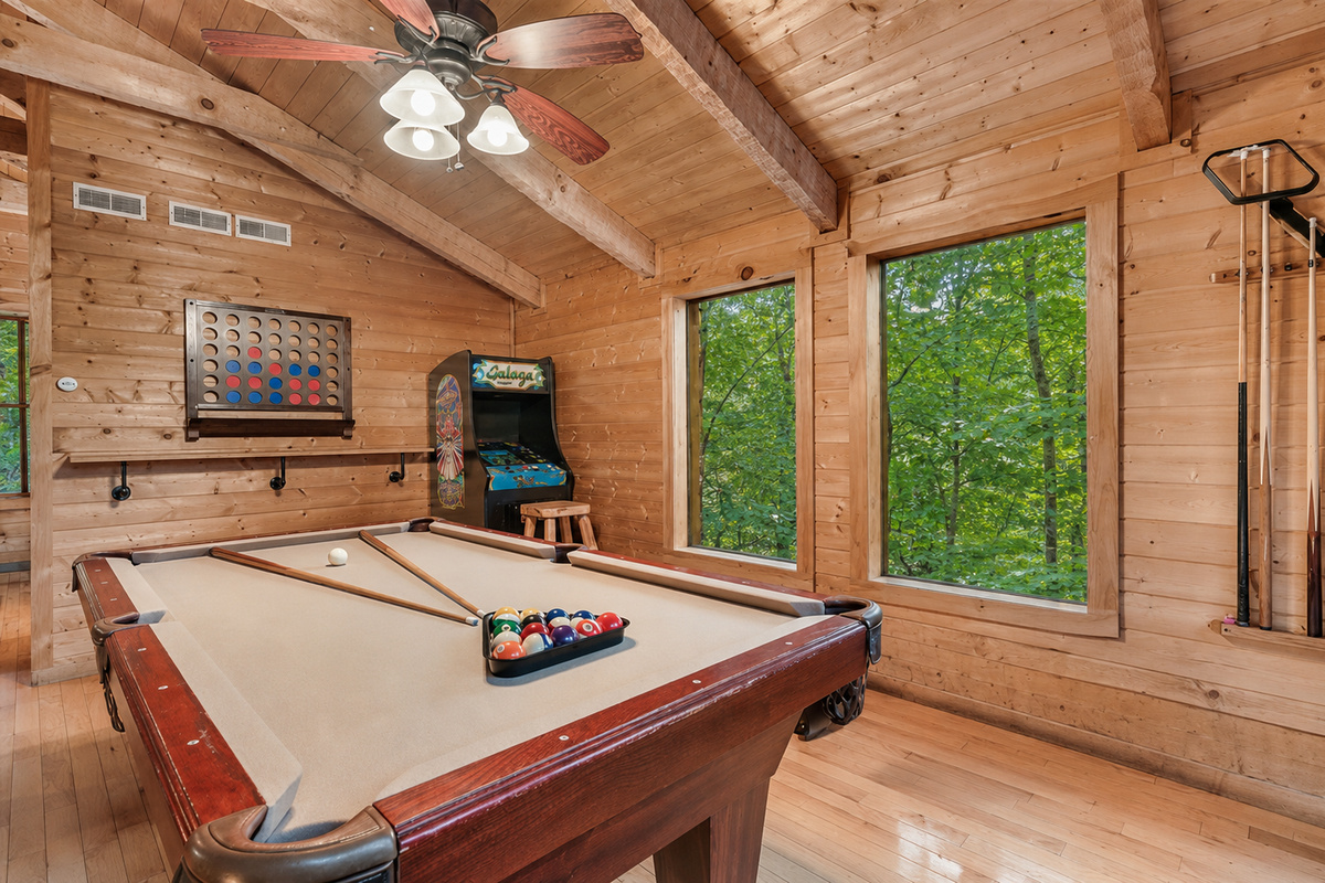 Play a game of pool in the game loft