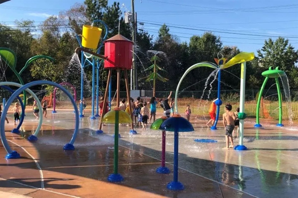 Kids will love English Park's Splash Pad!
