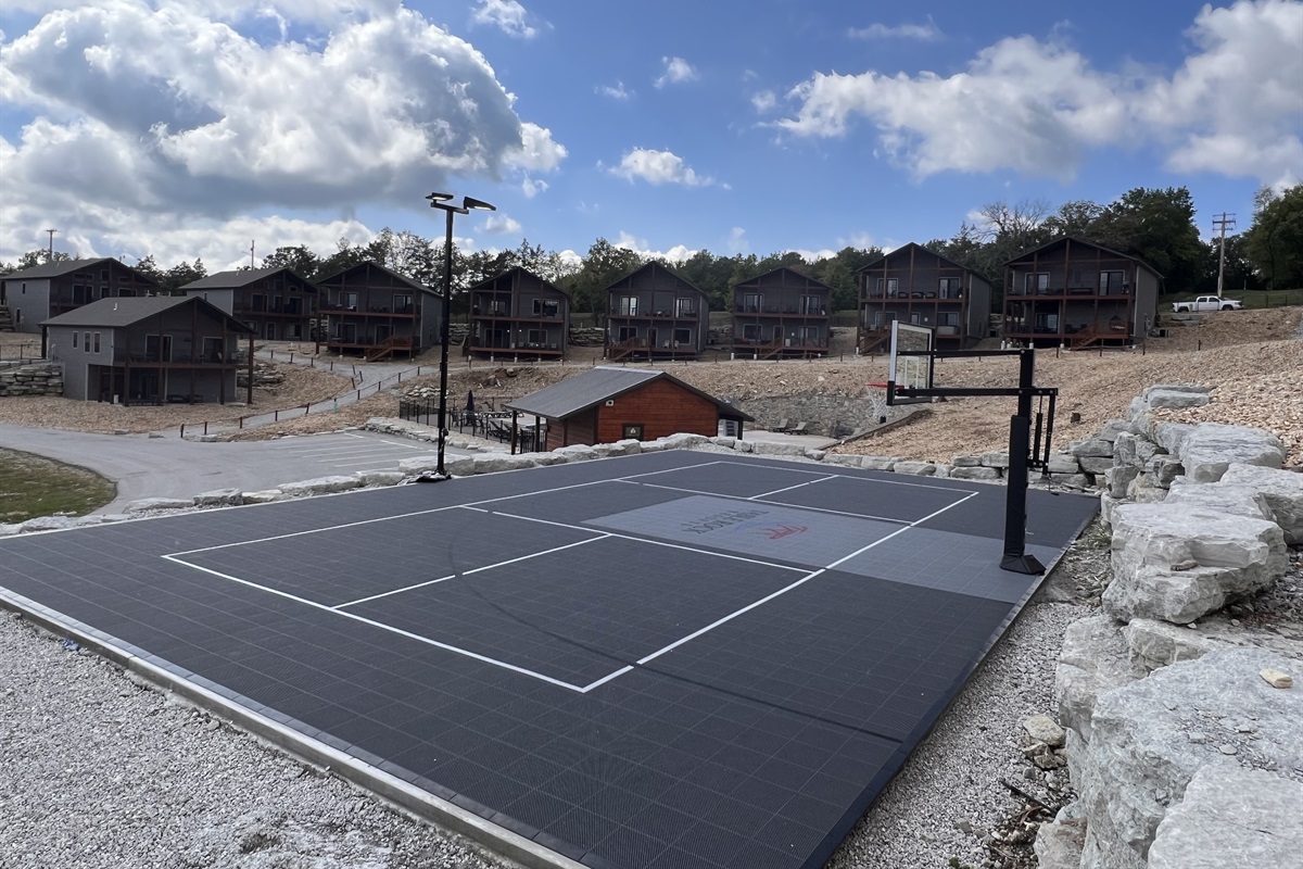 New half court located by the pool house