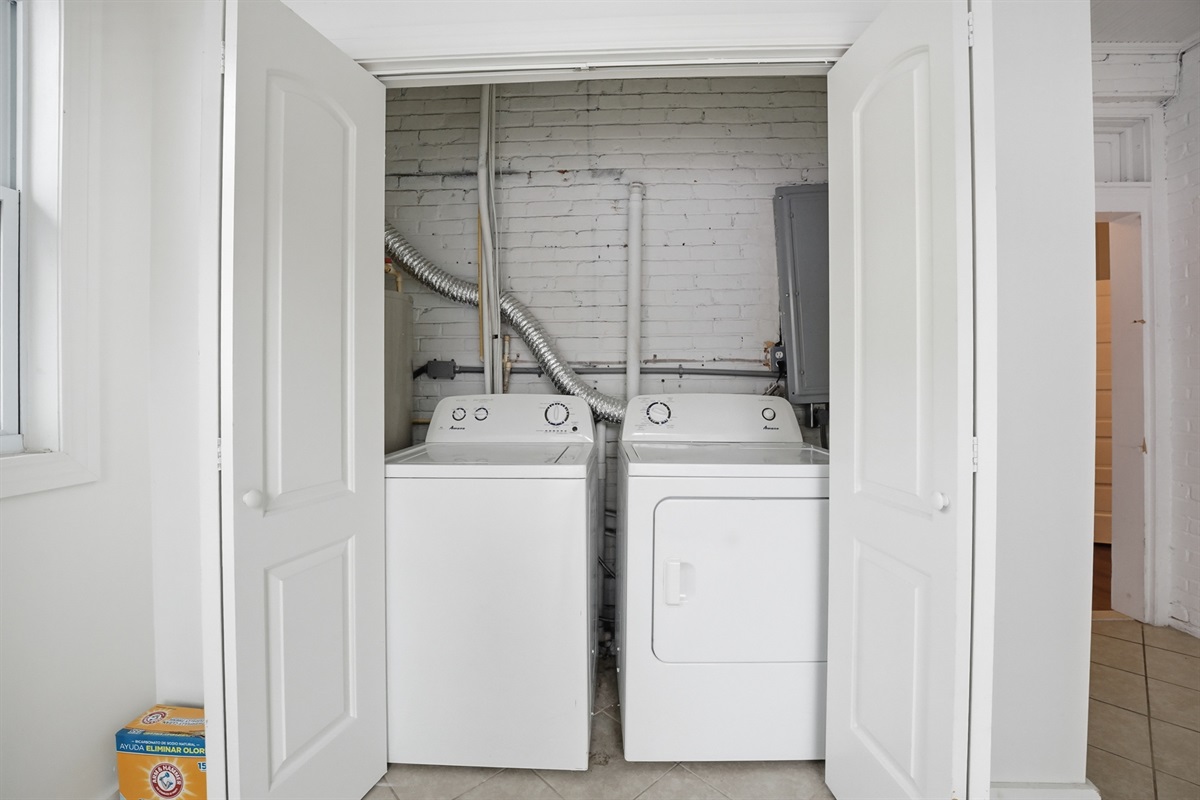 Laundry room with washer and dryer