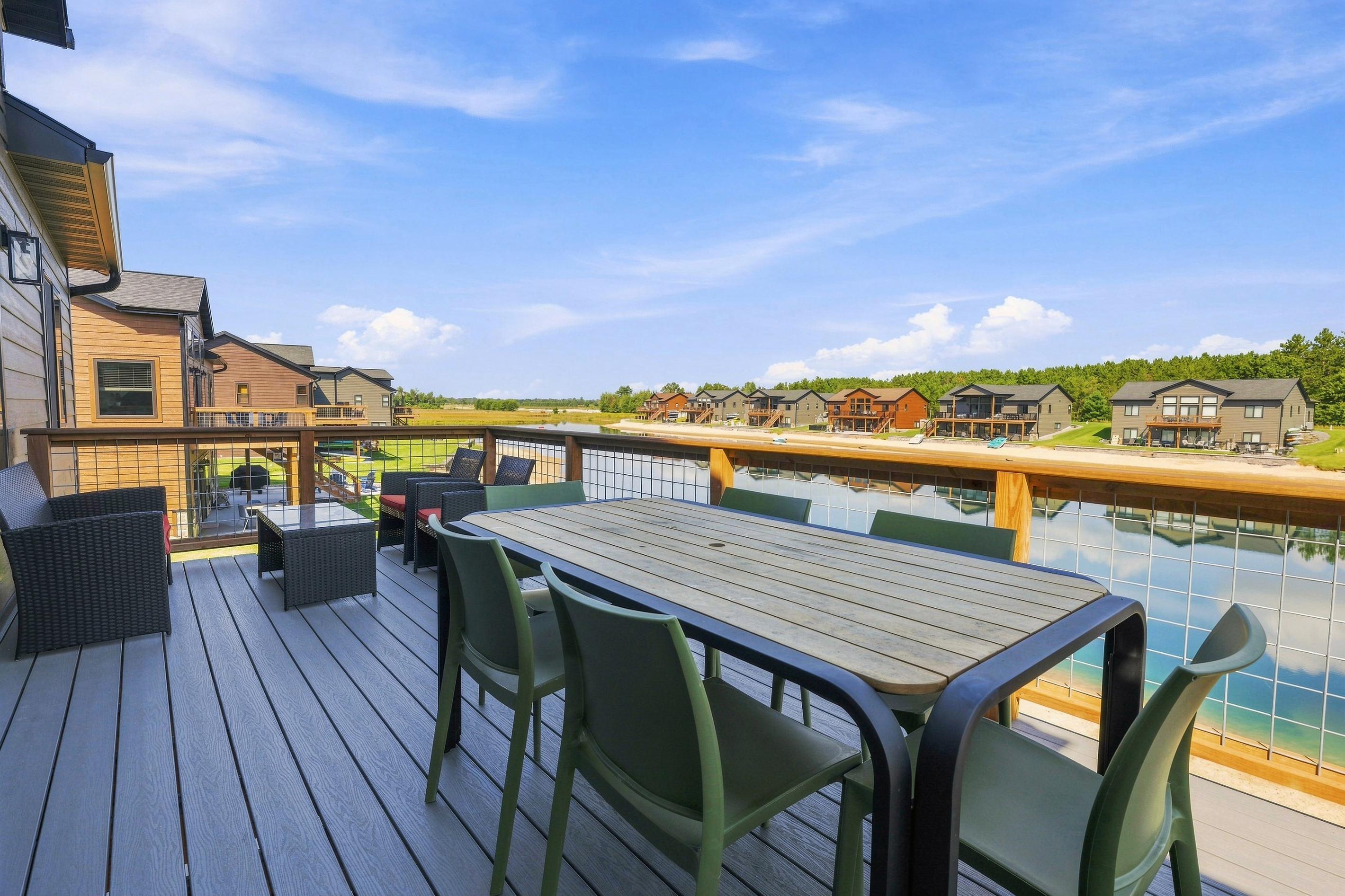 Lounge upstairs balcony dining and seating area