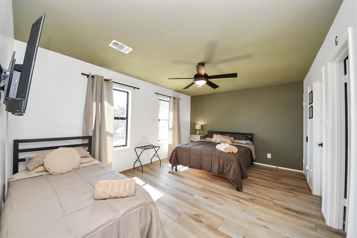 Bedroom 8 upstairs complete with a Queen and Twin Bed plus a full bathroom. 