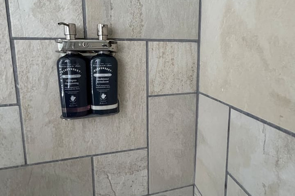 Each of our 4 full-bathroom comes equipped with full-sized shampoo, conditioner and body soap for your traveling needs. 