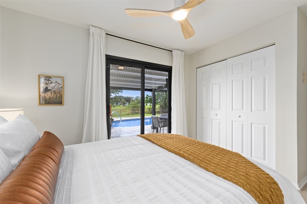 Pool-side Bedroom