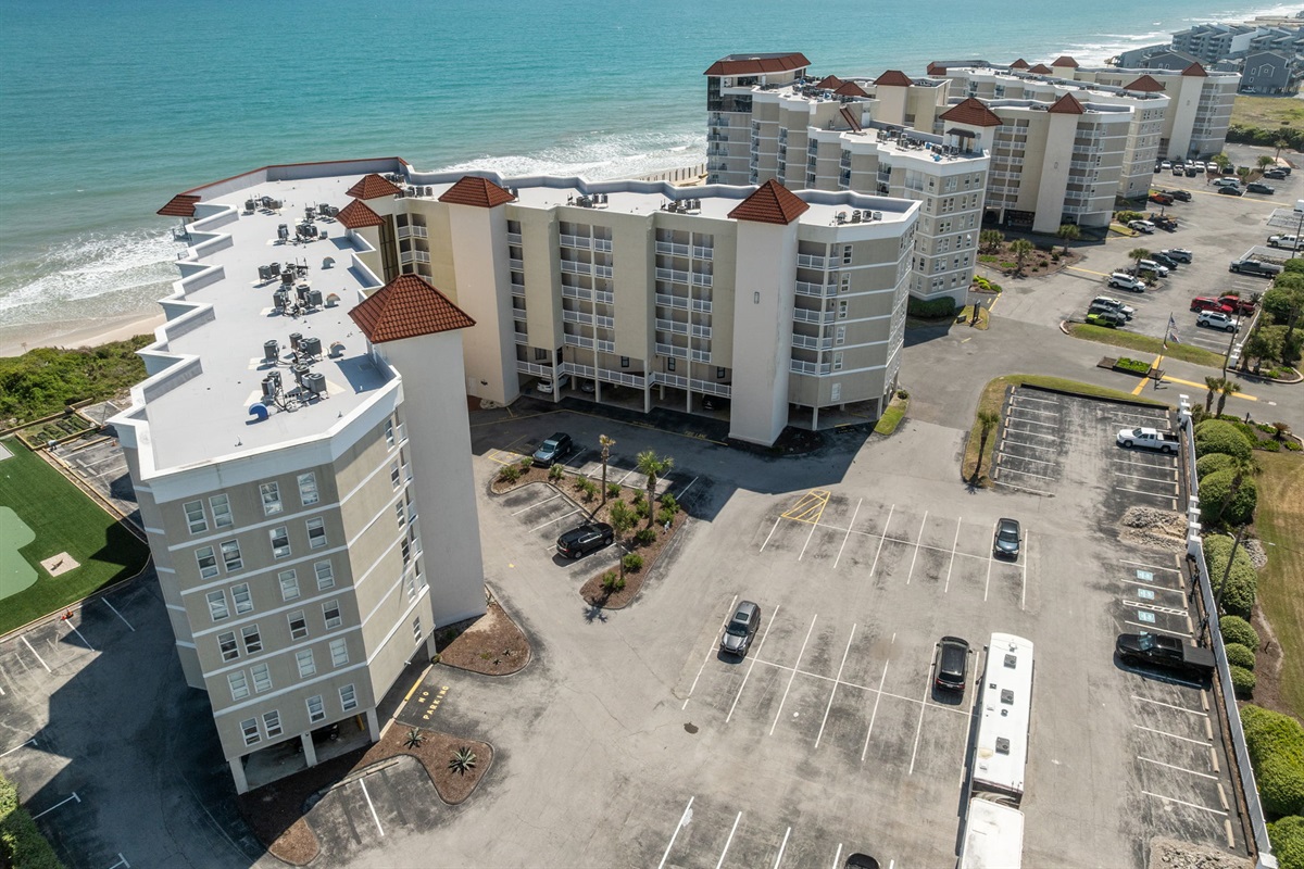 Multiple St. Regis buildings with convenient parking and direct oceanfront access
