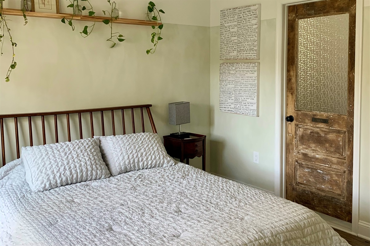 The second bedroom is a King size bed and an ensuite bathroom