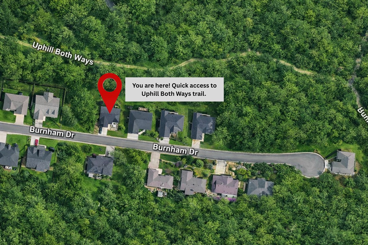 Jump on a trail from the backyard!