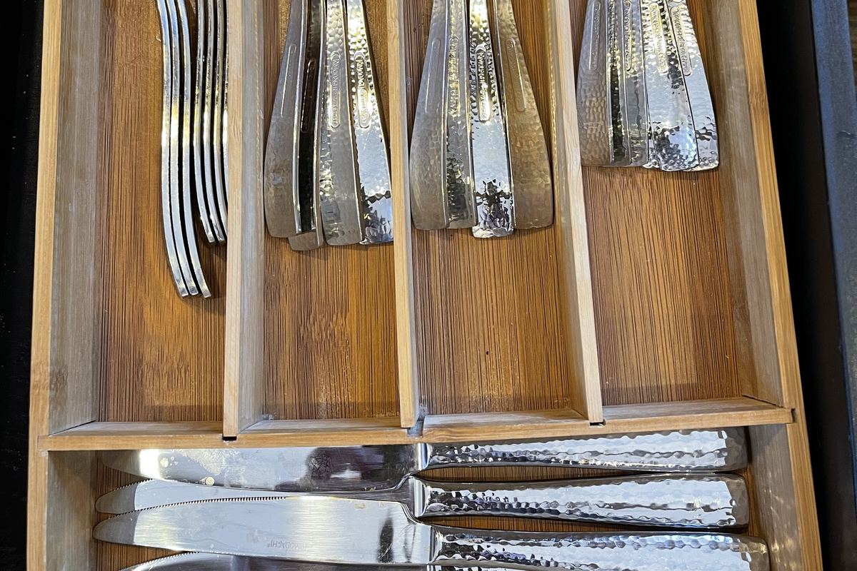 A complete and beautiful silverware set to use during your stay.