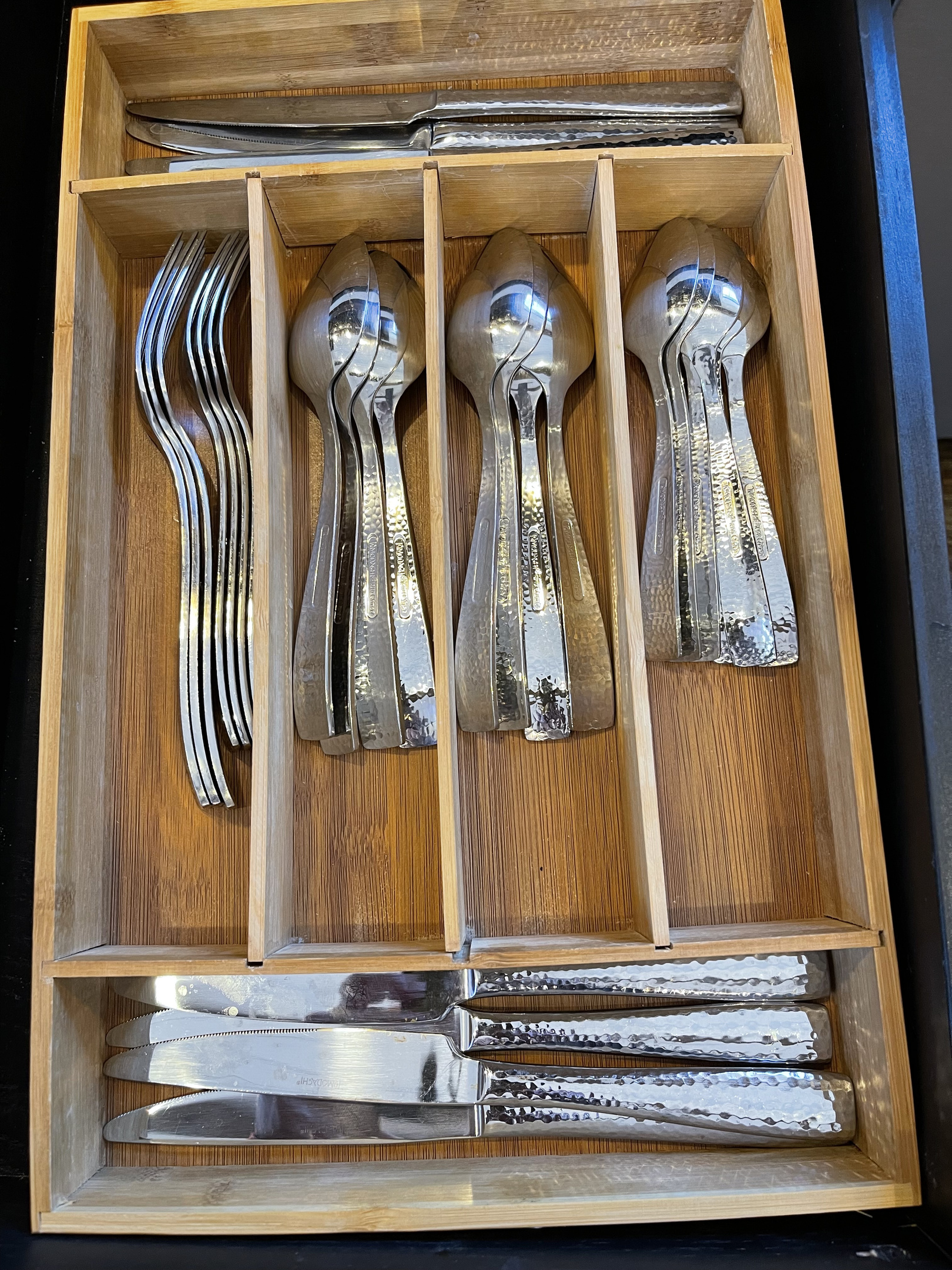 A complete and beautiful silverware set to use during your stay.