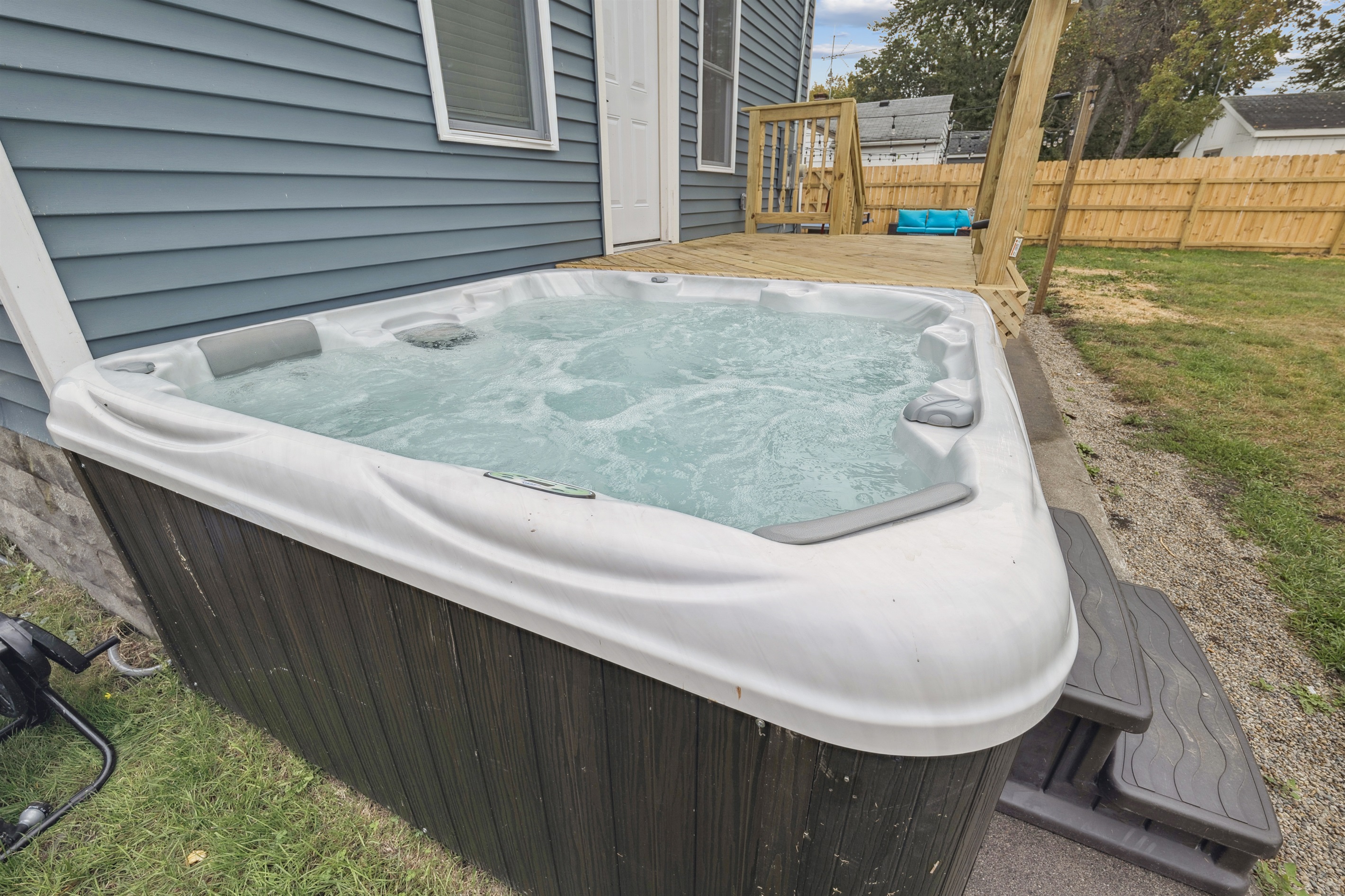 Year round hot tub for relaxing and stargazing