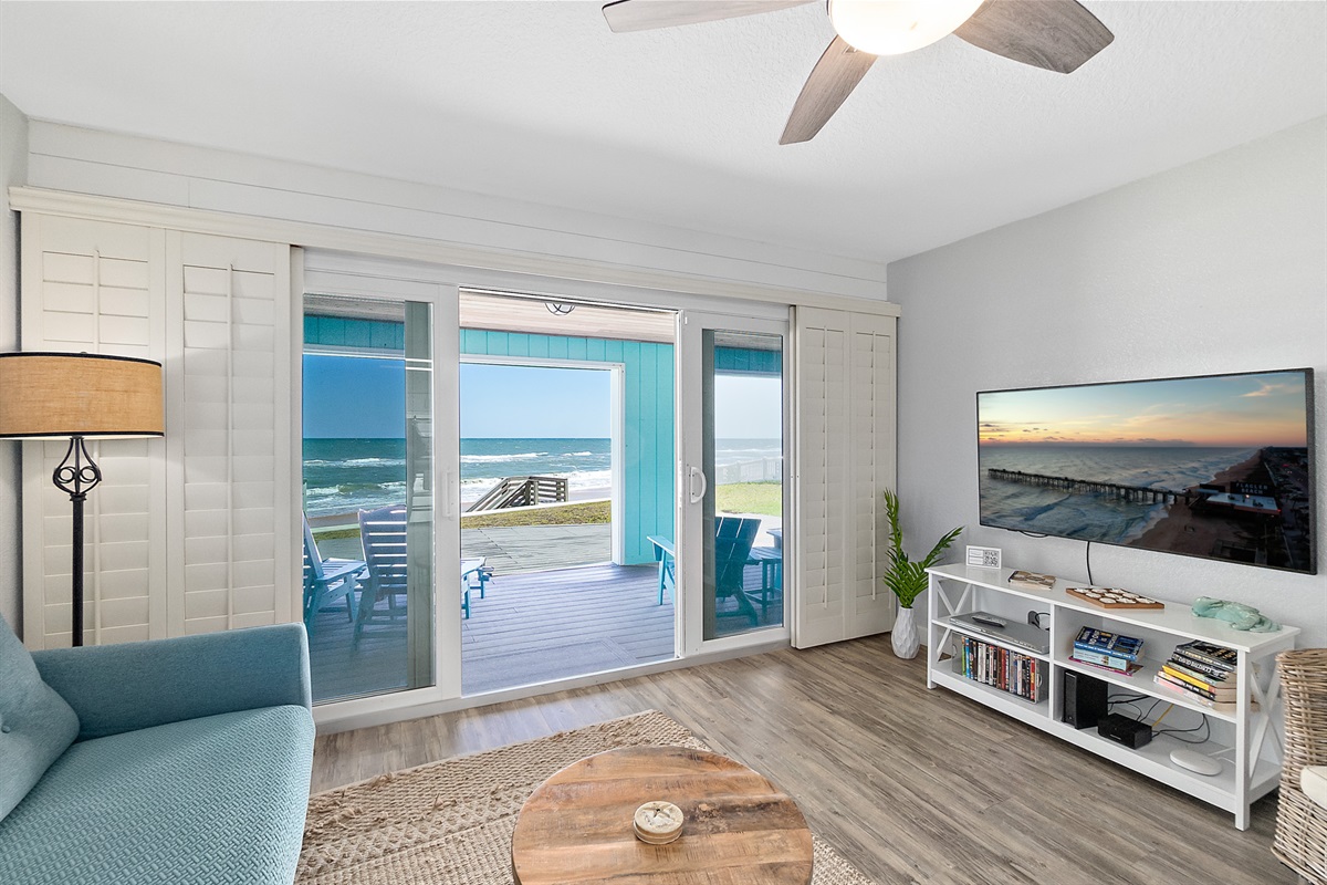 Relax indoors with ocean views from every seat