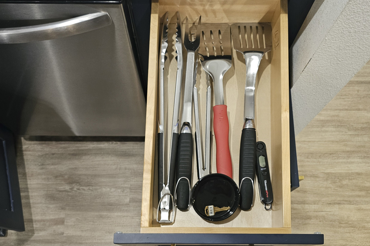 Equipped with top-notch grilling tools for your culinary adventures!