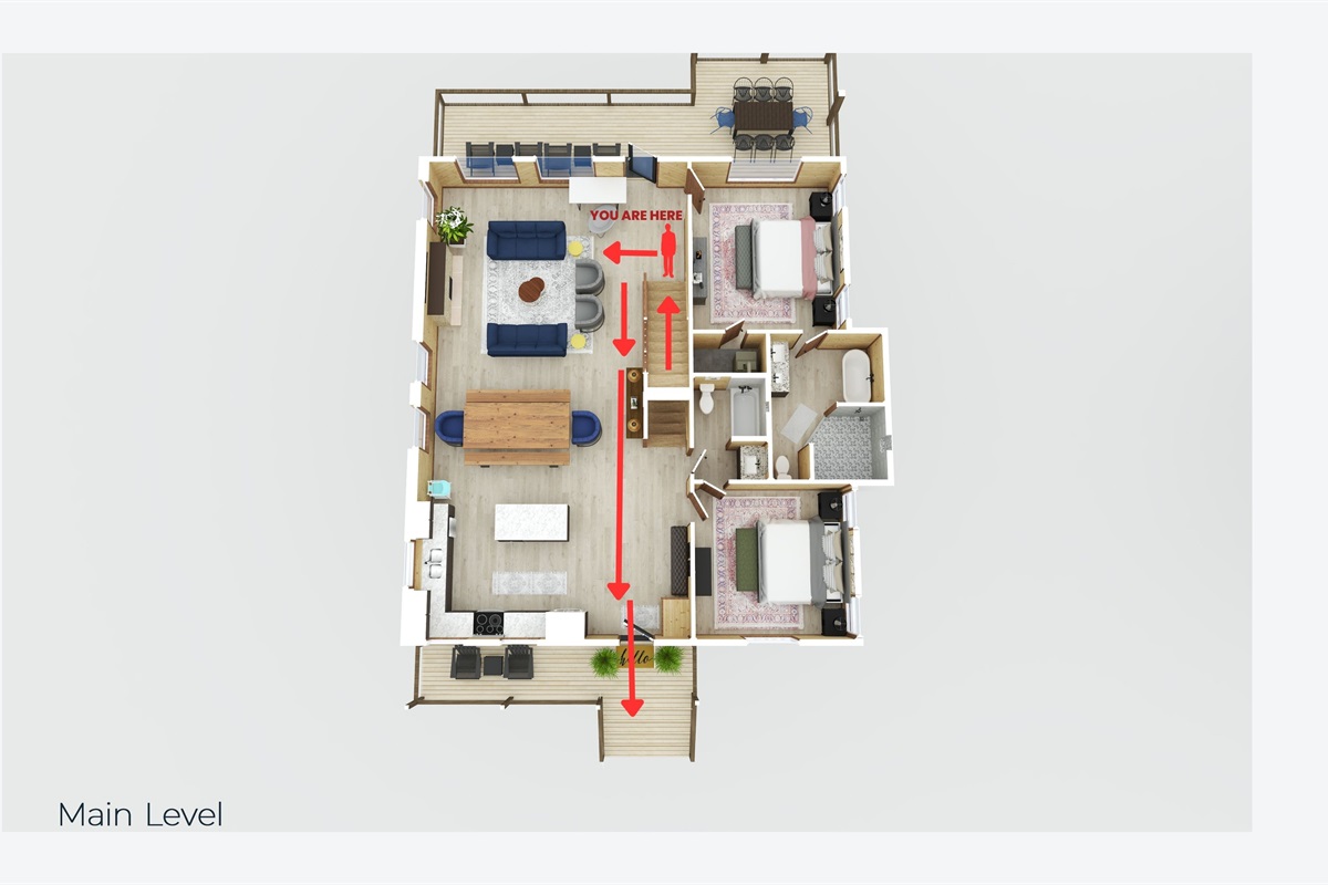 Main level floor map