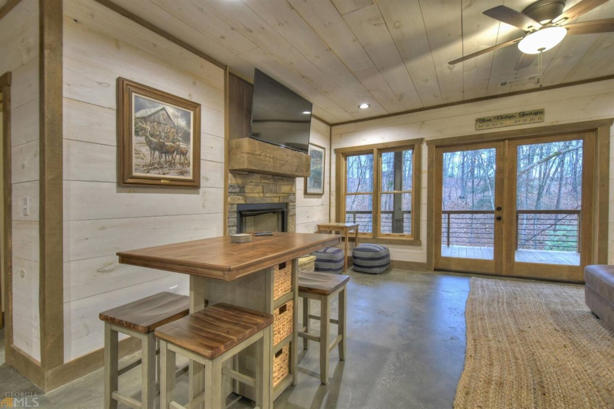 Additional view of the game area and lower level family room