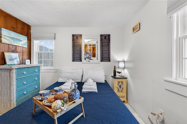 A warm and inviting master bedroom designed for comfort and calm.