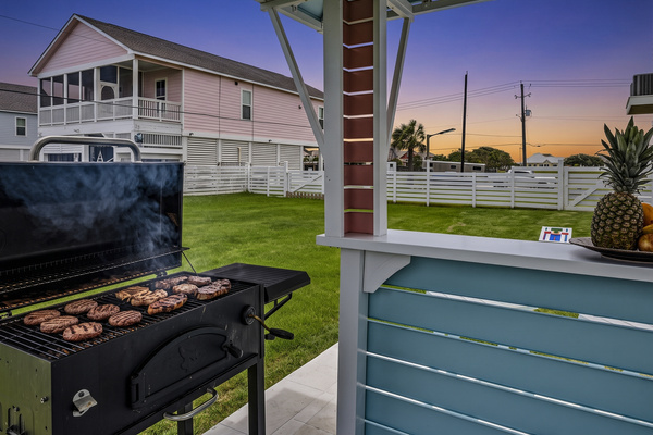 Coastal Gazebo & BBQ Area
Gather under the charming coastal-style gazebo and fire up the barbecue for unforgettable outdoor meals with family and friends.